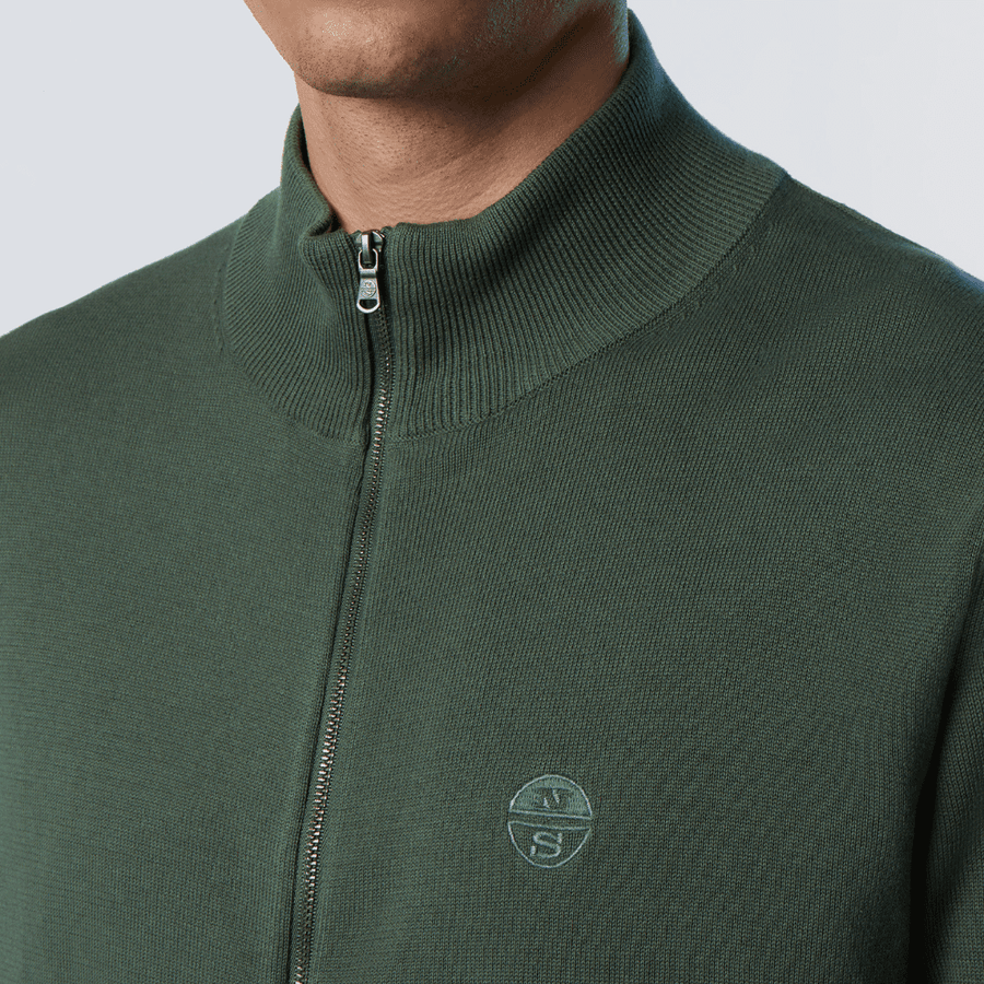 Sweater Full Zip Military Green