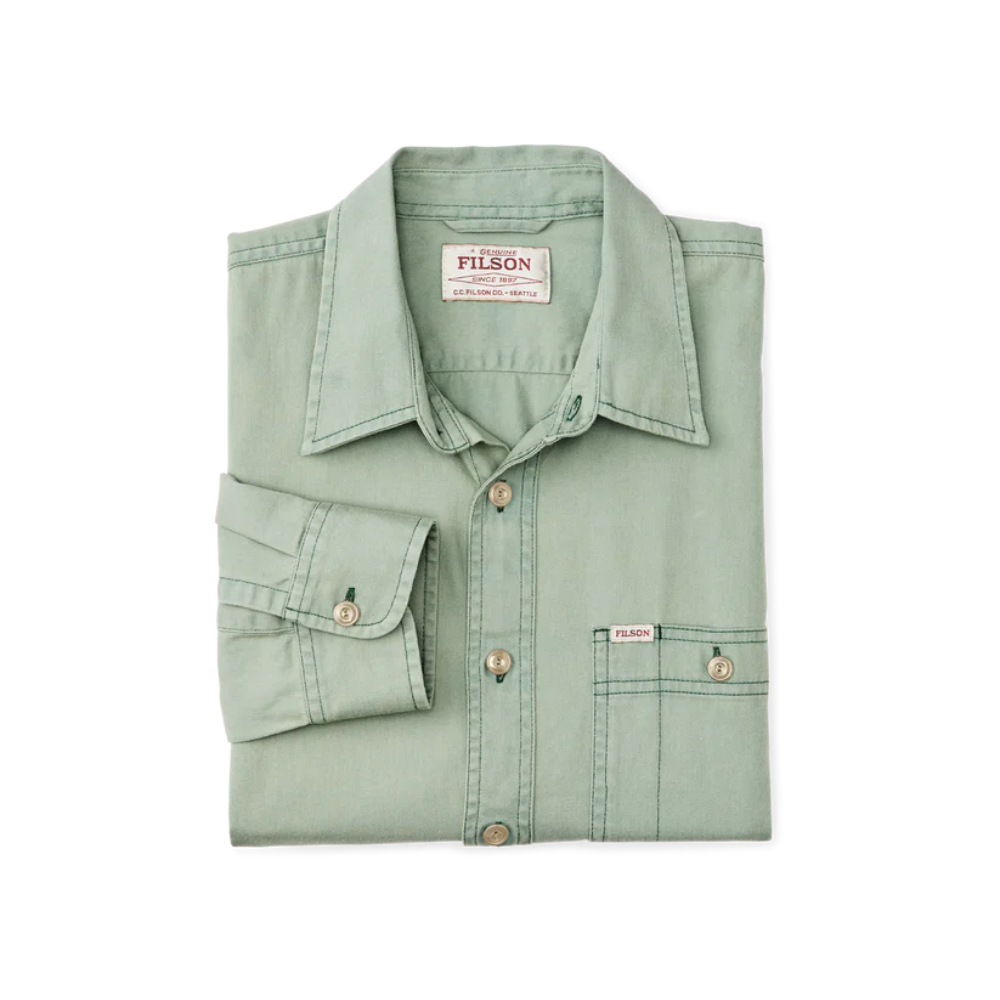 Camisa Shipwright Fine Twill Flint Green Filson Outbrands – OutBrands