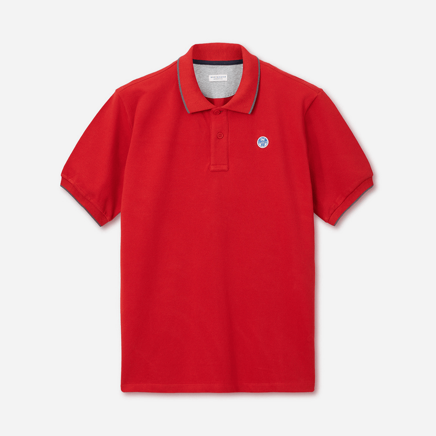 Polera Organic Piqué Red North Sails Outbrands
