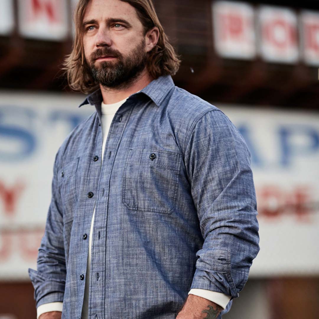 Camisa Chambray CPO Shirt Rinsed Indigo Filson Outbrands – OutBrands