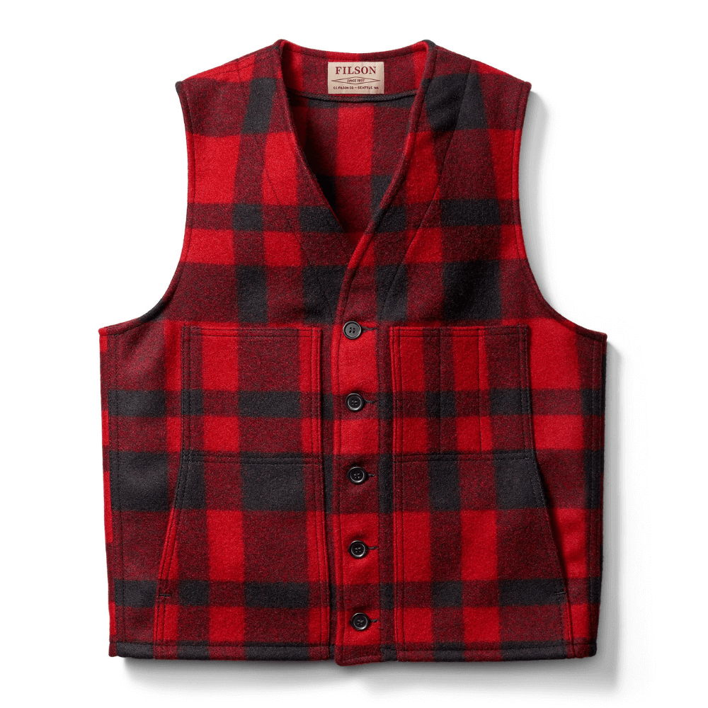 70s Filson Wool 100% Vest サイズ40 USA製 Chaqueta Mackinaw Wool Vest Red Black Filson Outbrands – OutBrands