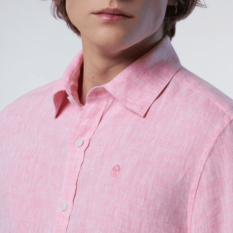 Camisa Lino L/S Tangerine