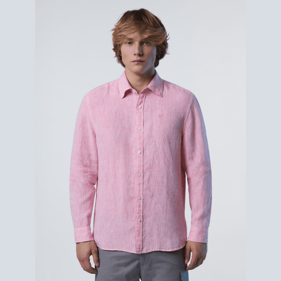 Camisa Lino L/S Tangerine