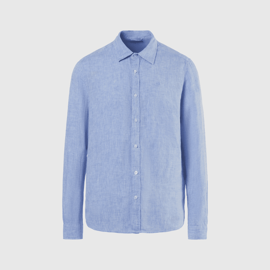 Camisa Lino L/S Light Blue