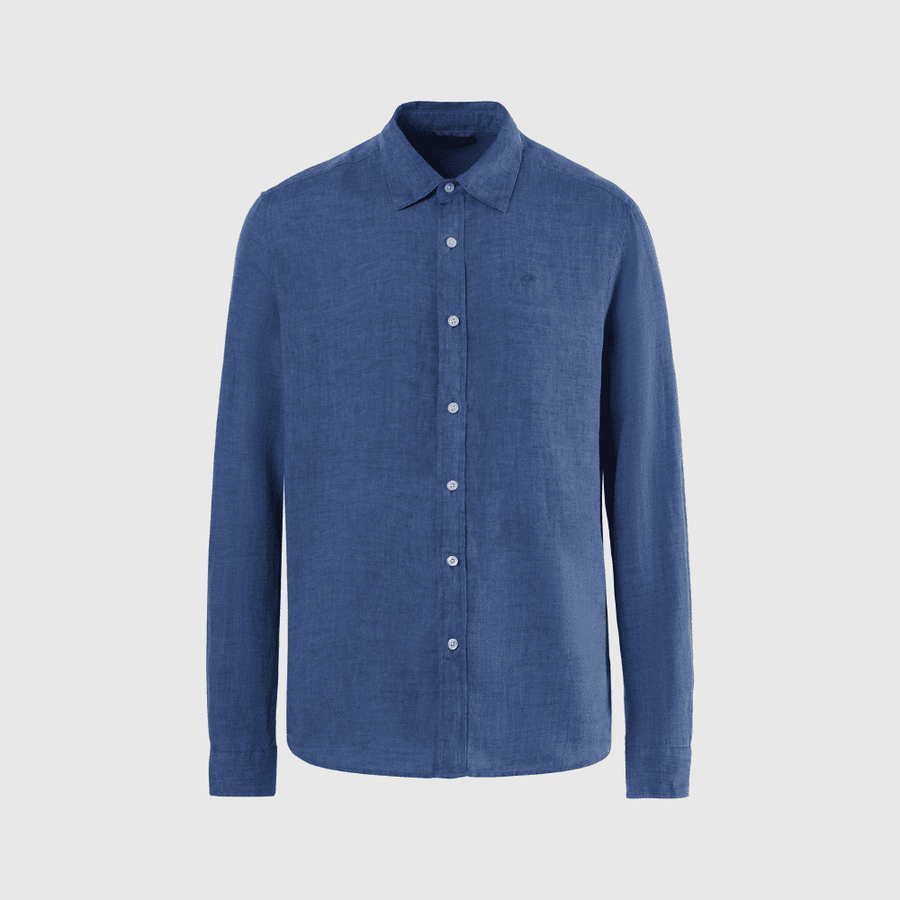 Camisa Lino L/S Dark Denim