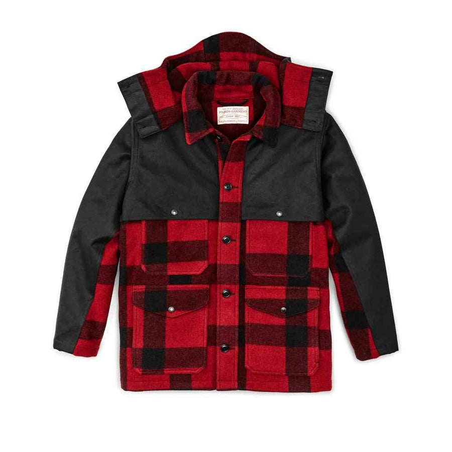 Chaqueta Mackinaw Wool Double Coat Red Black