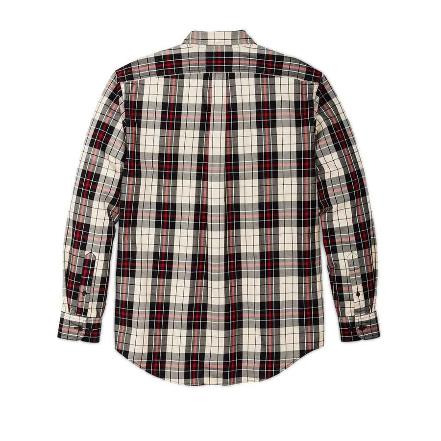 Camisa Lt. Weight Alaskan Guide Off White Black Red