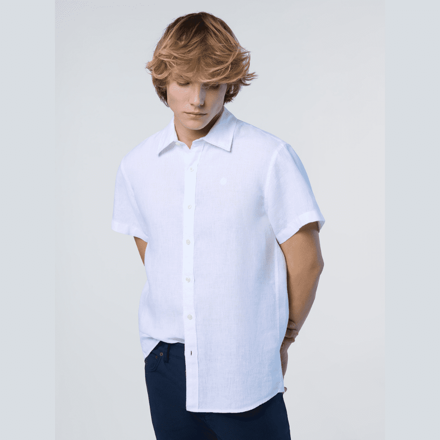 Camisa Lino S/S White