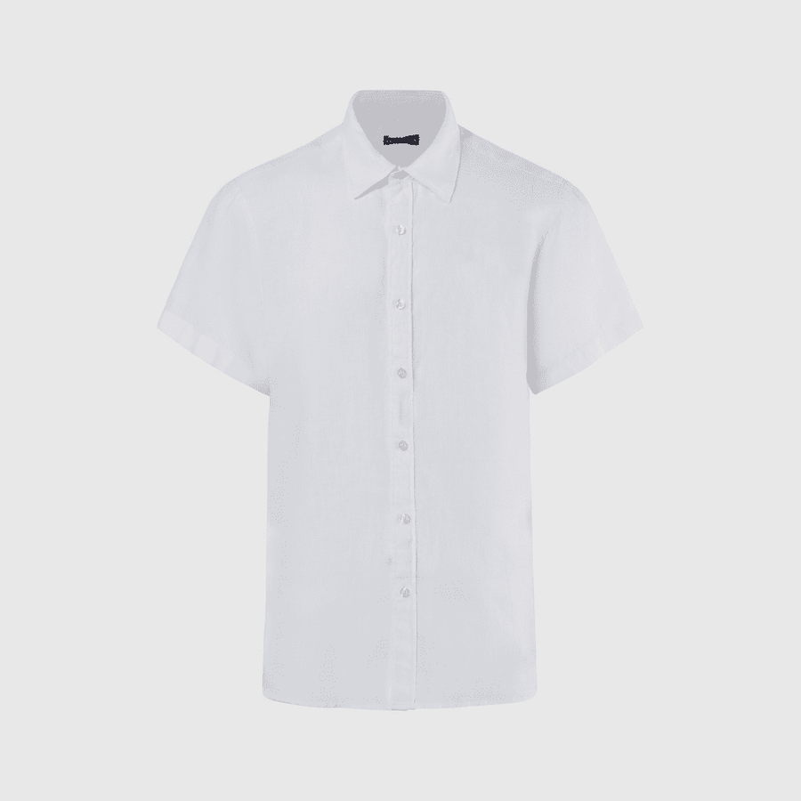 Camisa Lino S/S White