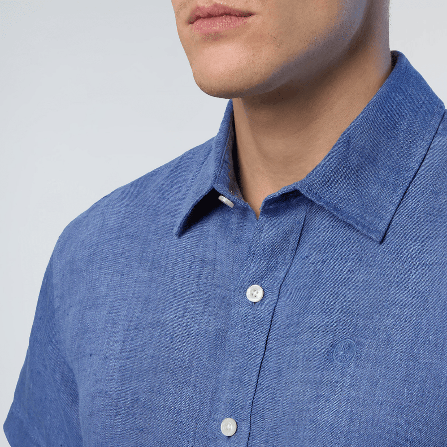 Camisa Lino S/S Dark Denim