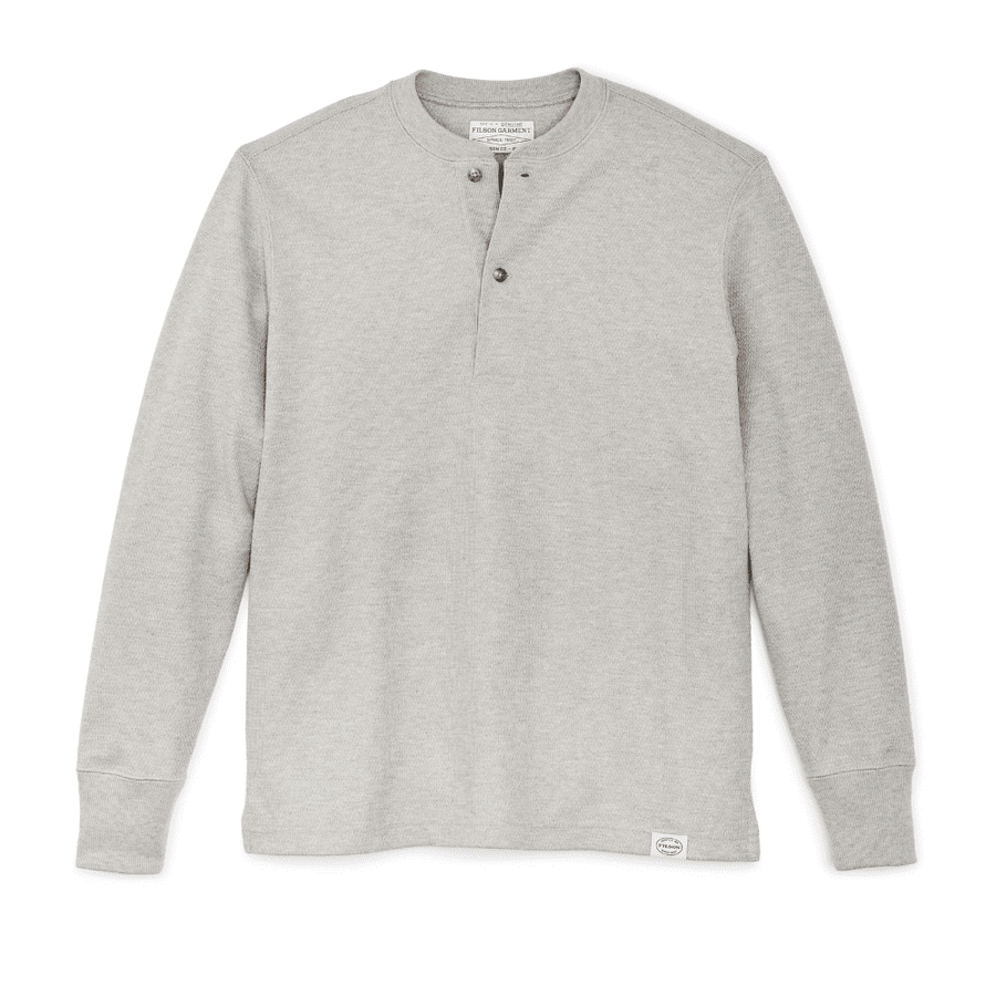 Polerón Waffle Knit Henley Heather Gray