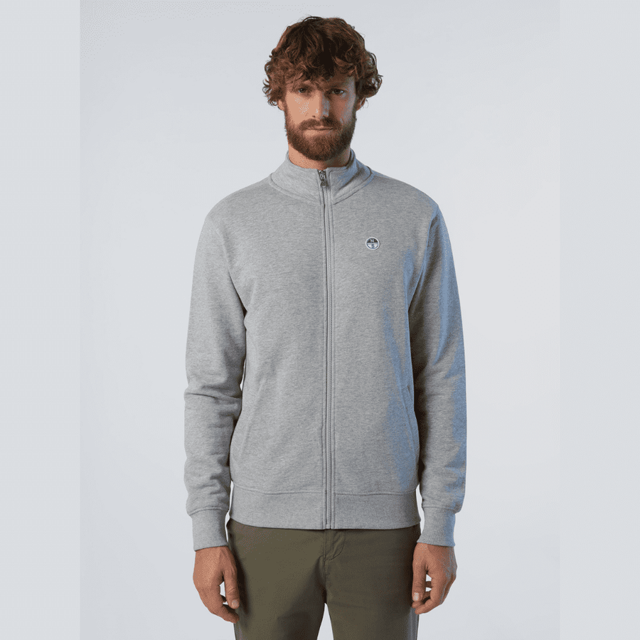 Polerón Full Zip Grey Melange