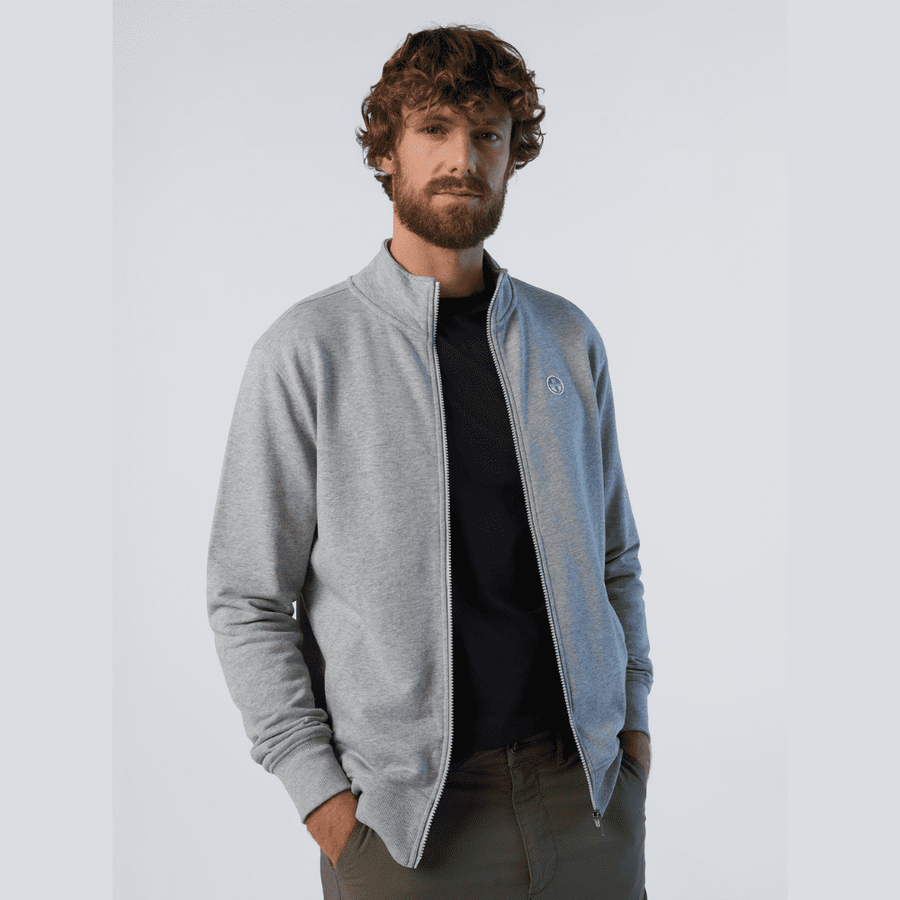 Polerón Full Zip Grey Melange