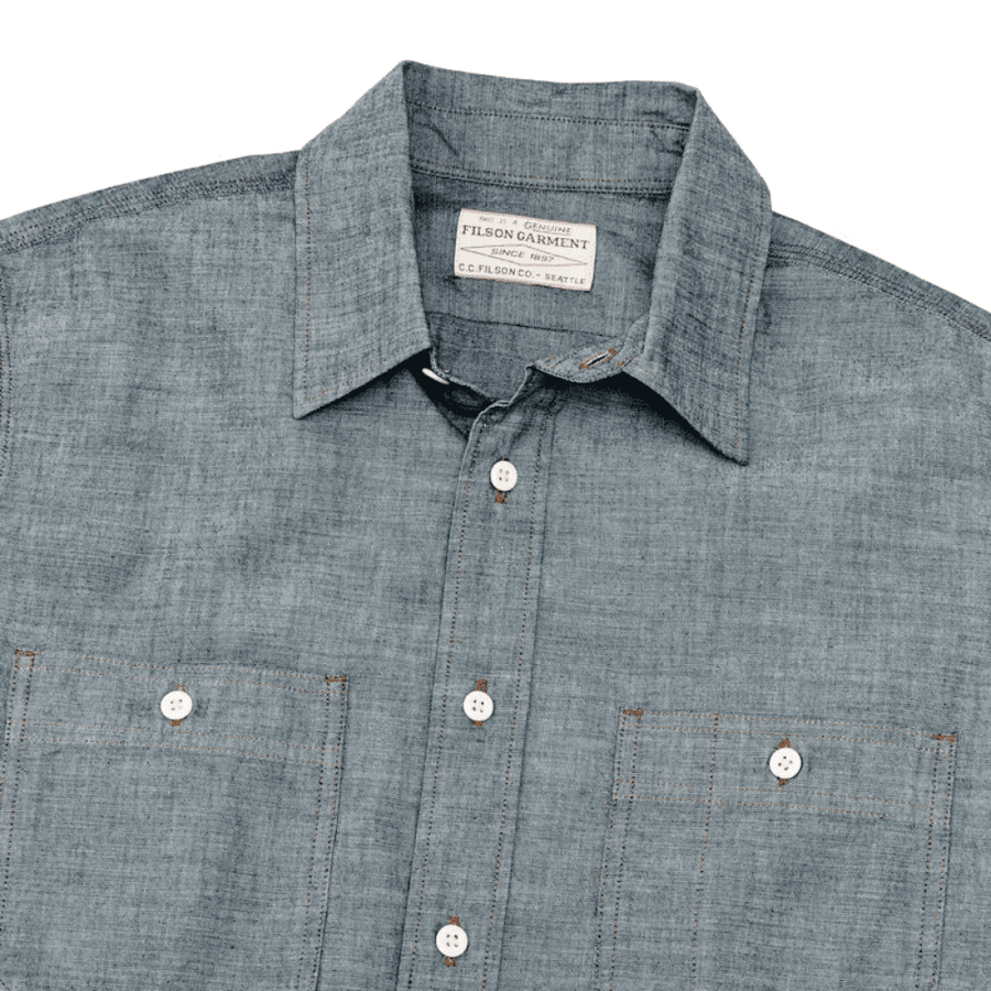 Camisa S/S Chambray Rinsed Indigo