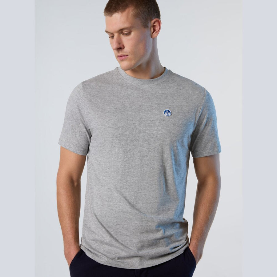 Polera S/S Small Logo Grey Melange