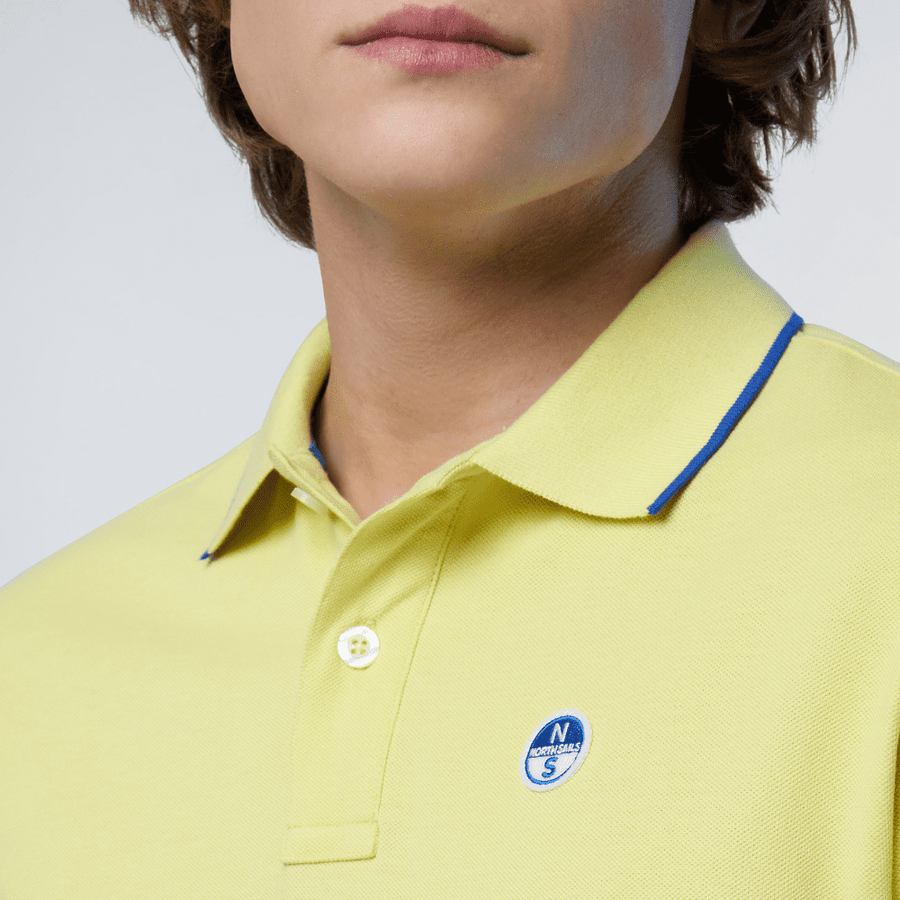 Polo Piqué S/S Contraste Limelight