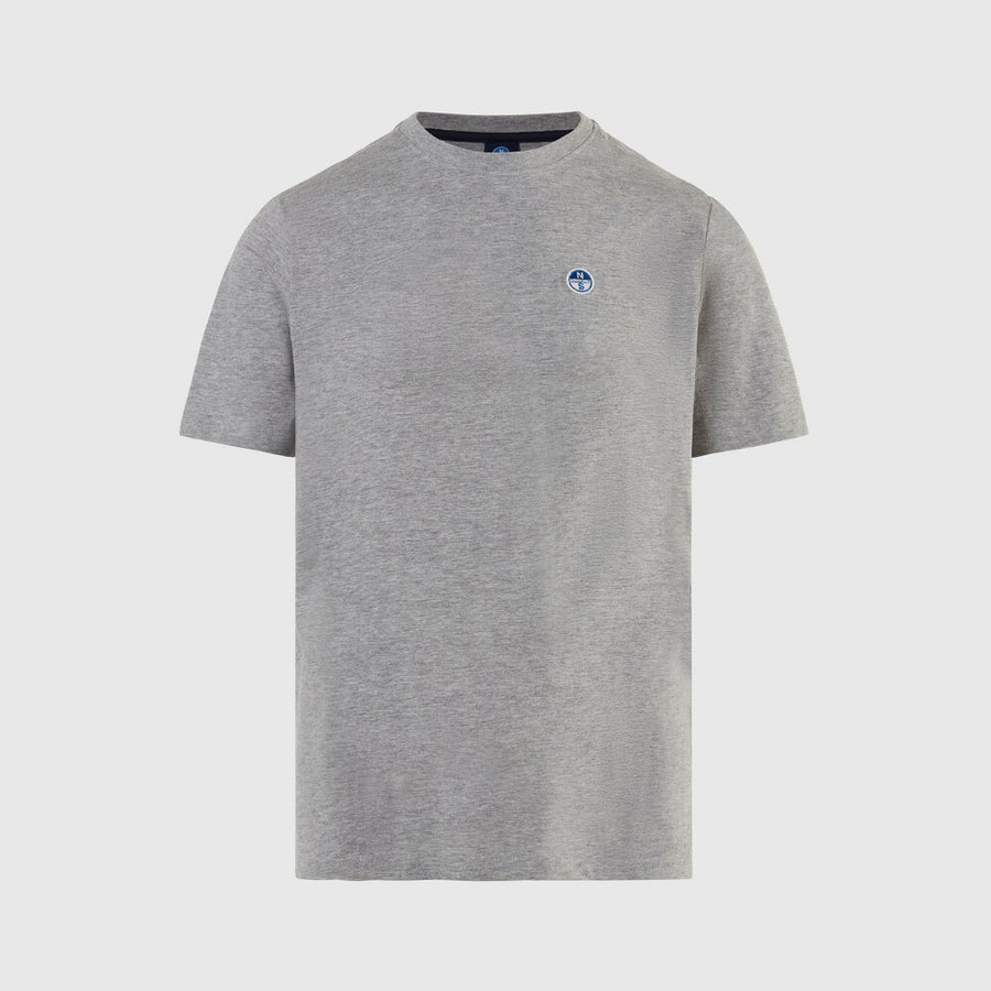 Polera S/S Small Logo Grey Melange