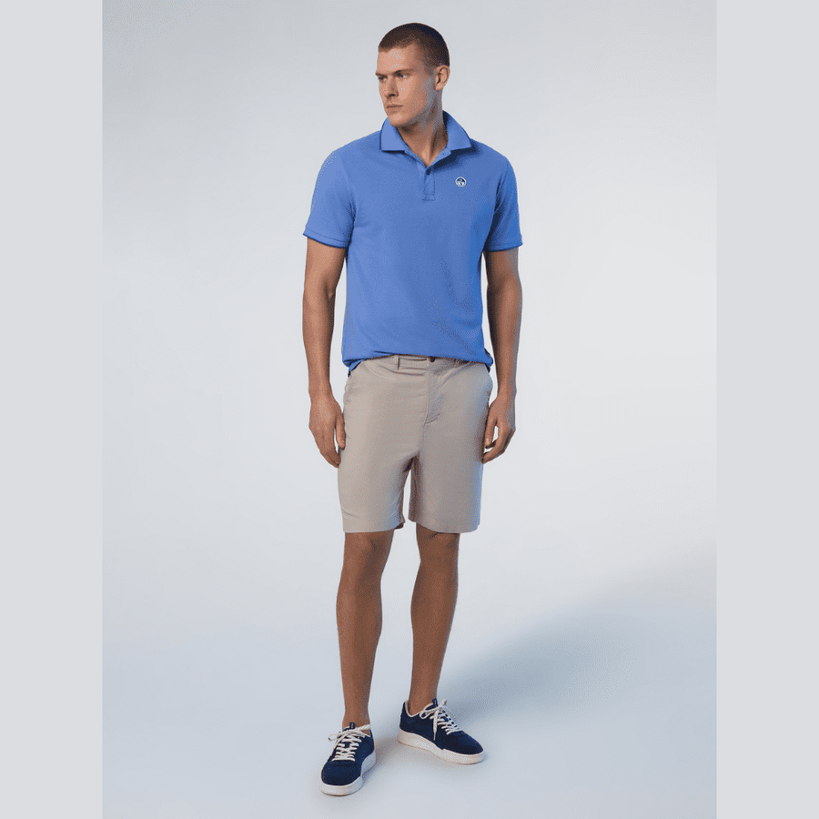 Polo Piqué S/S Contraste Wedgewood