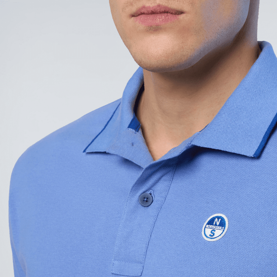 Polo Piqué S/S Contraste Wedgewood