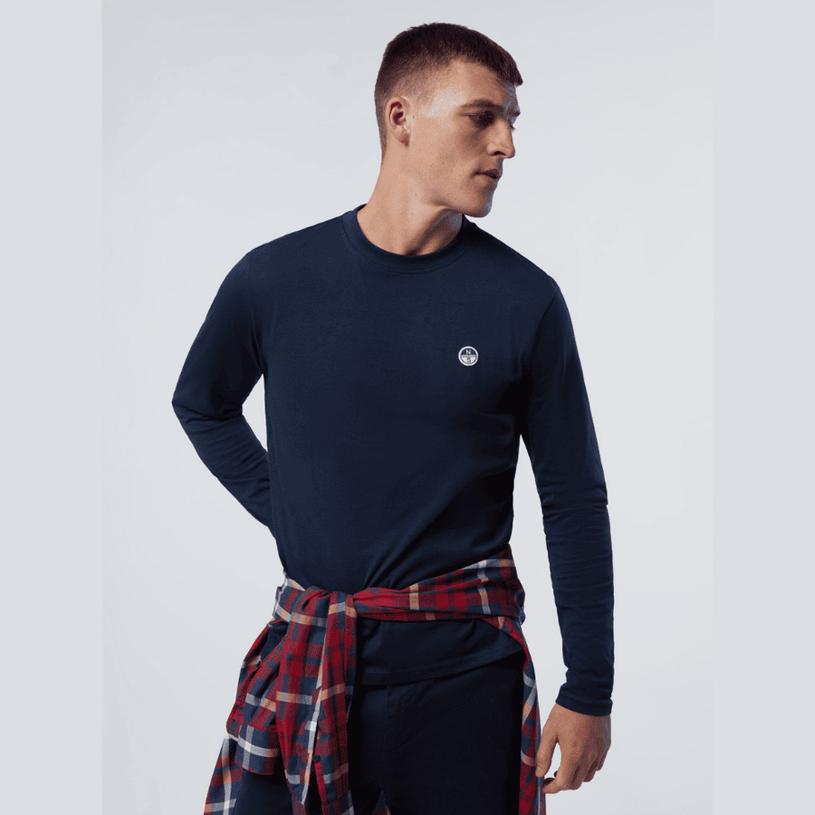 Polera L/S Basic Bollo Navy Blue