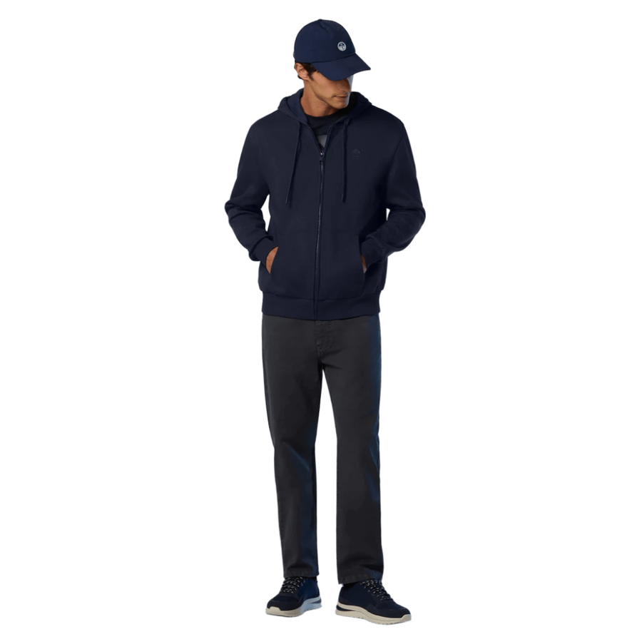 Polerón Hooded Full Zip Navy Blue
