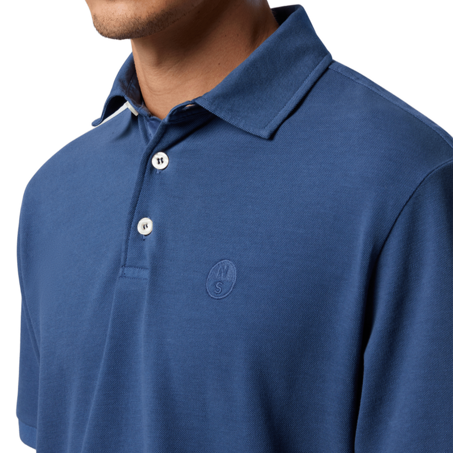 Polo Pique S/S Logo Dark Denim