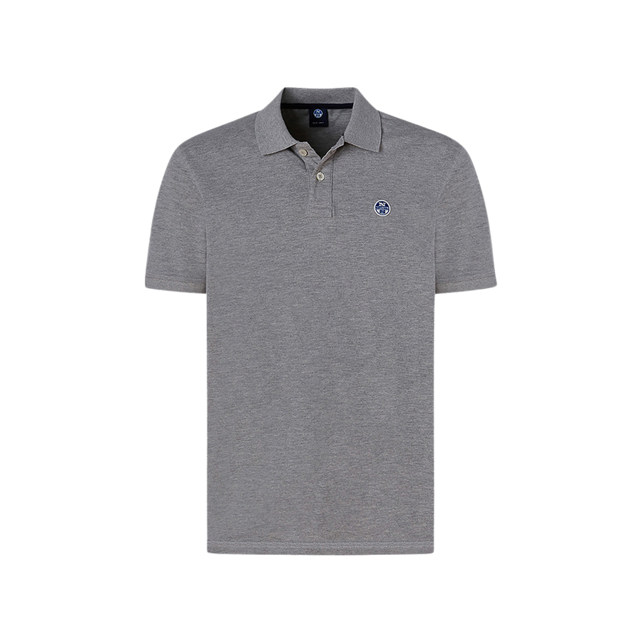 Polera Organic Piqué Medium Grey Melange