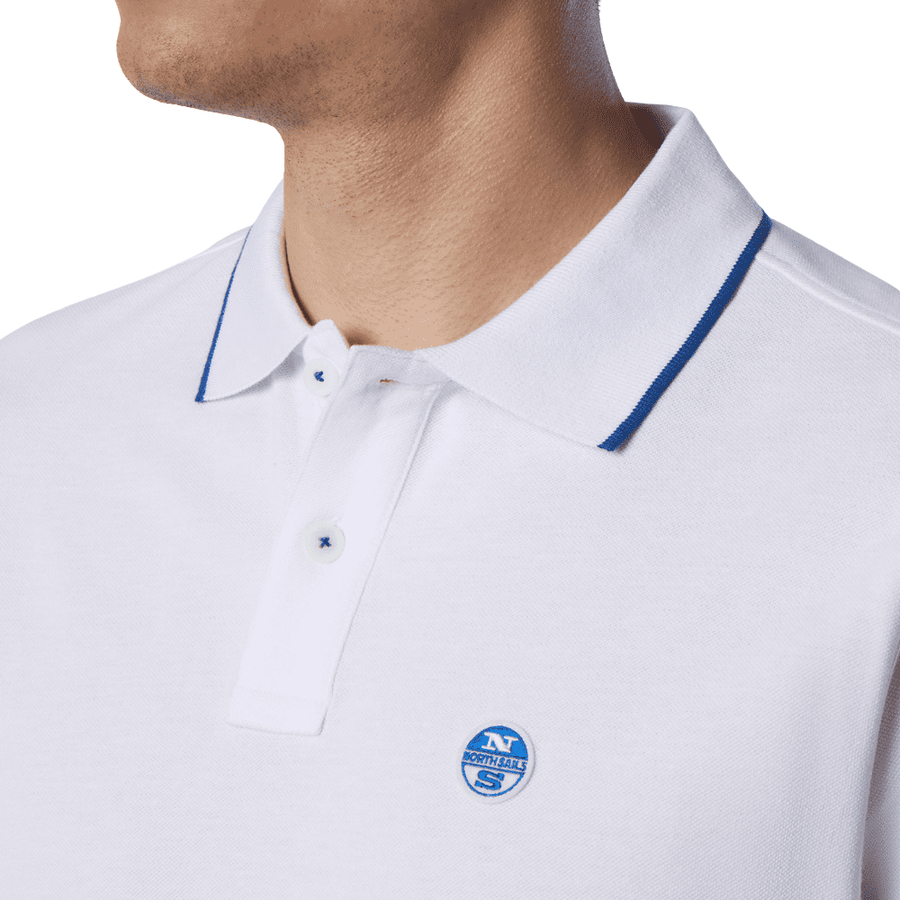 Polera Piqué w/Graphic White