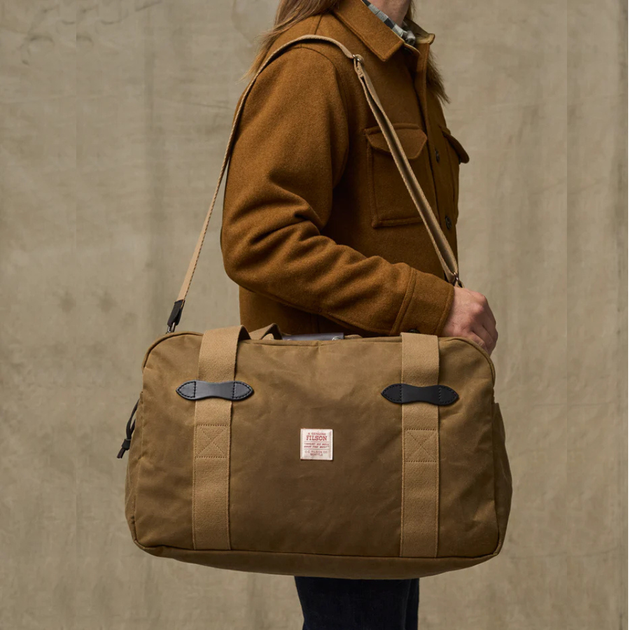 Bolso Tin Cloth Duffle Medium Dark Tan