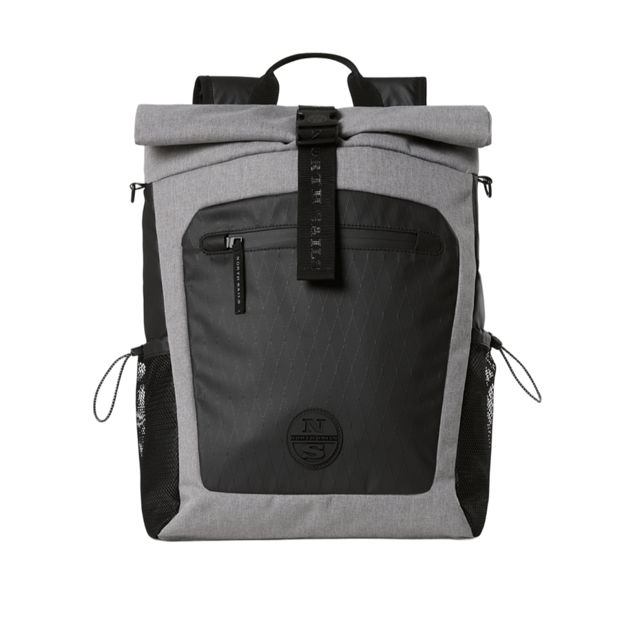 Mochila Roll Top Grey Melange