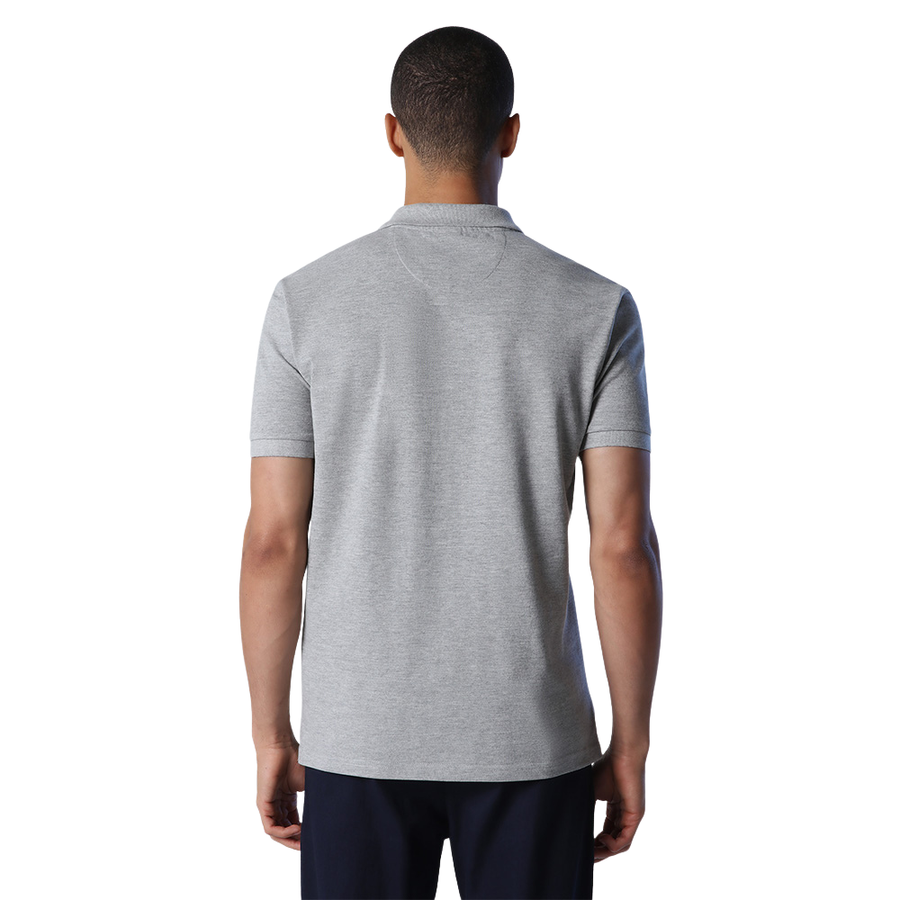 Polera Organic Piqué Medium Grey Melange