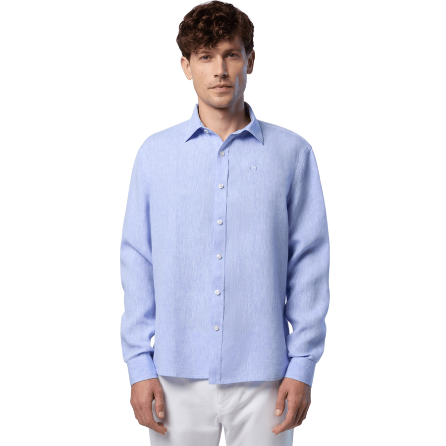 Camisa Spread Collar Regular Light Blue