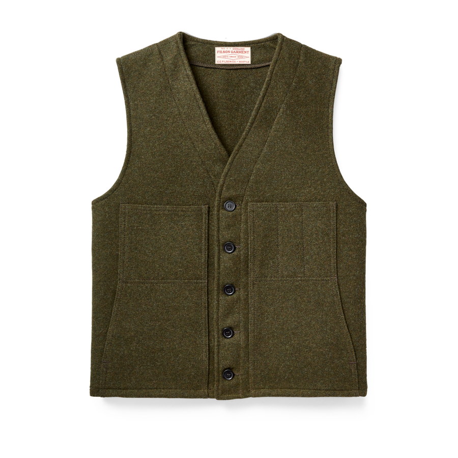 Chaqueta Sin Mangas Mackinaw Wool Forest Green