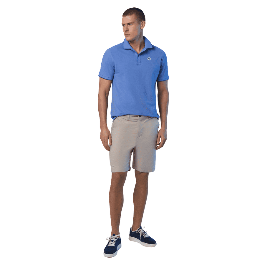 Polo Piqué S/S Contraste Wedgewood