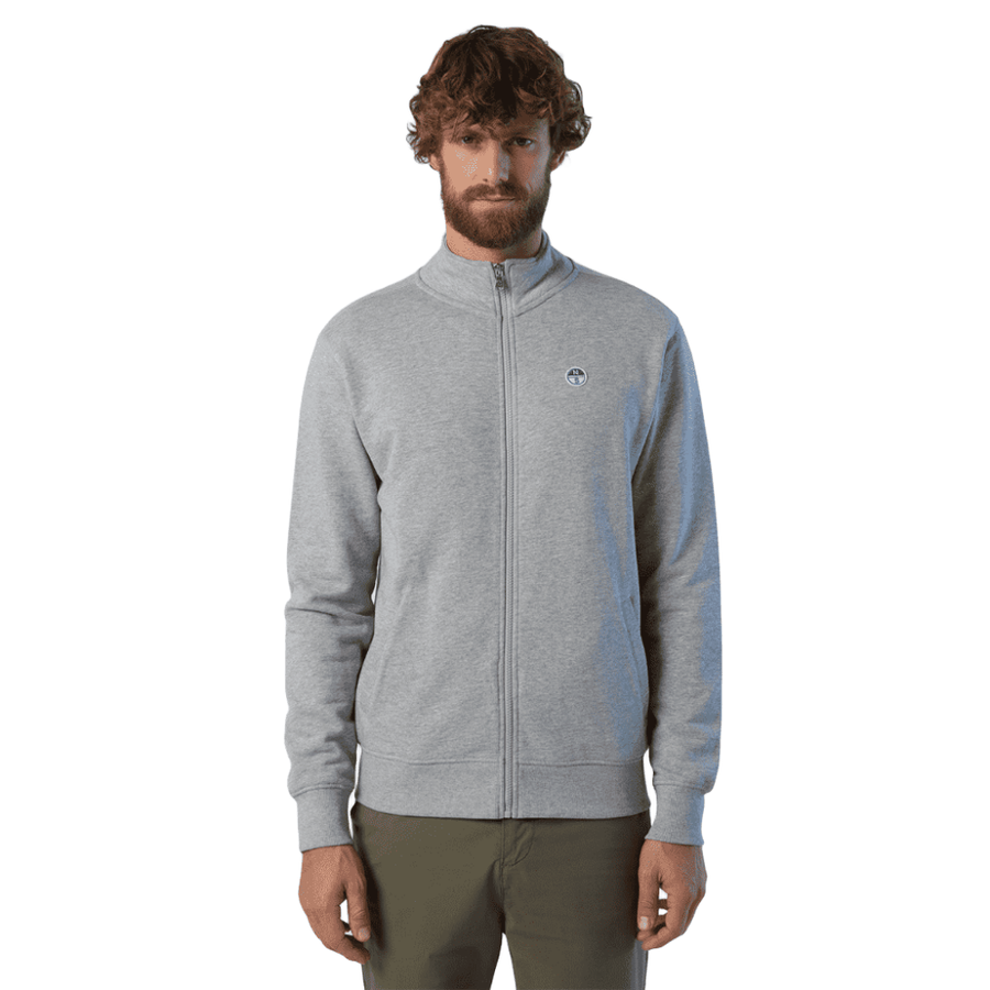 Polerón Full Zip Grey Melange