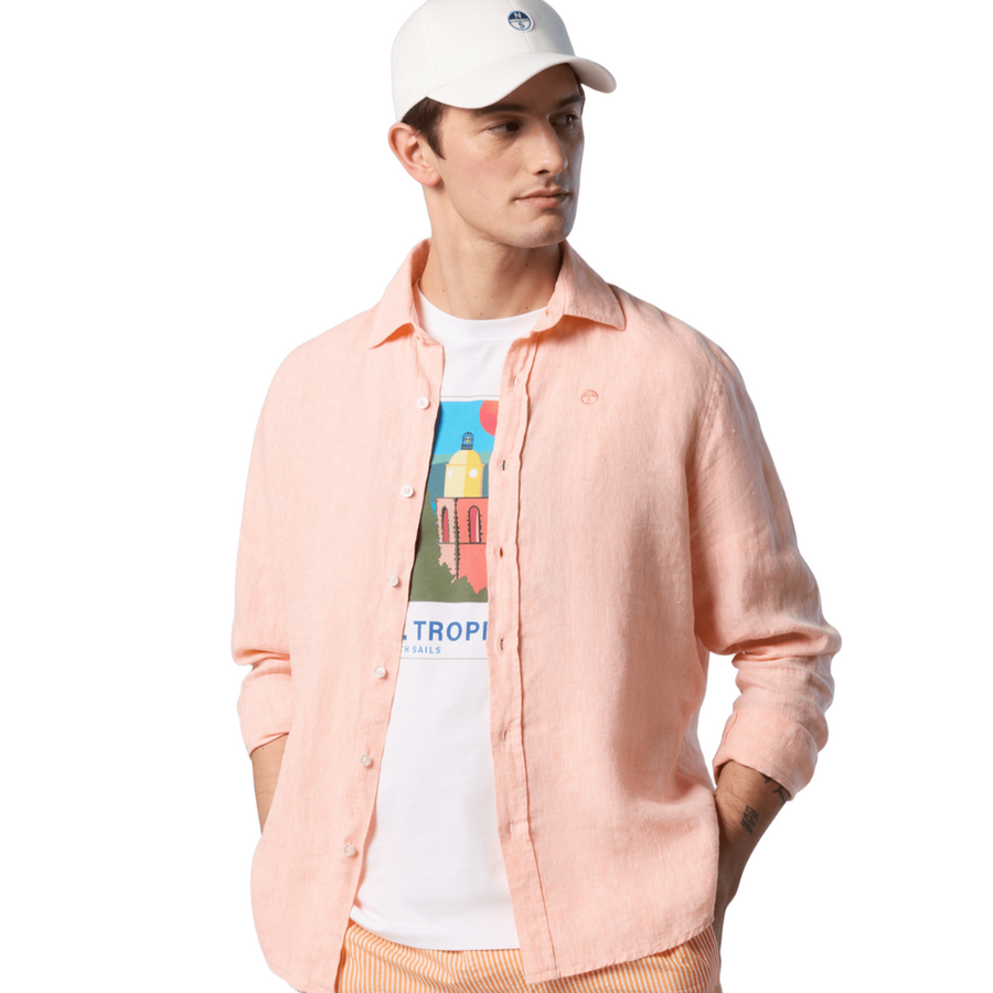 Camisa Spread Collar Regular Melon