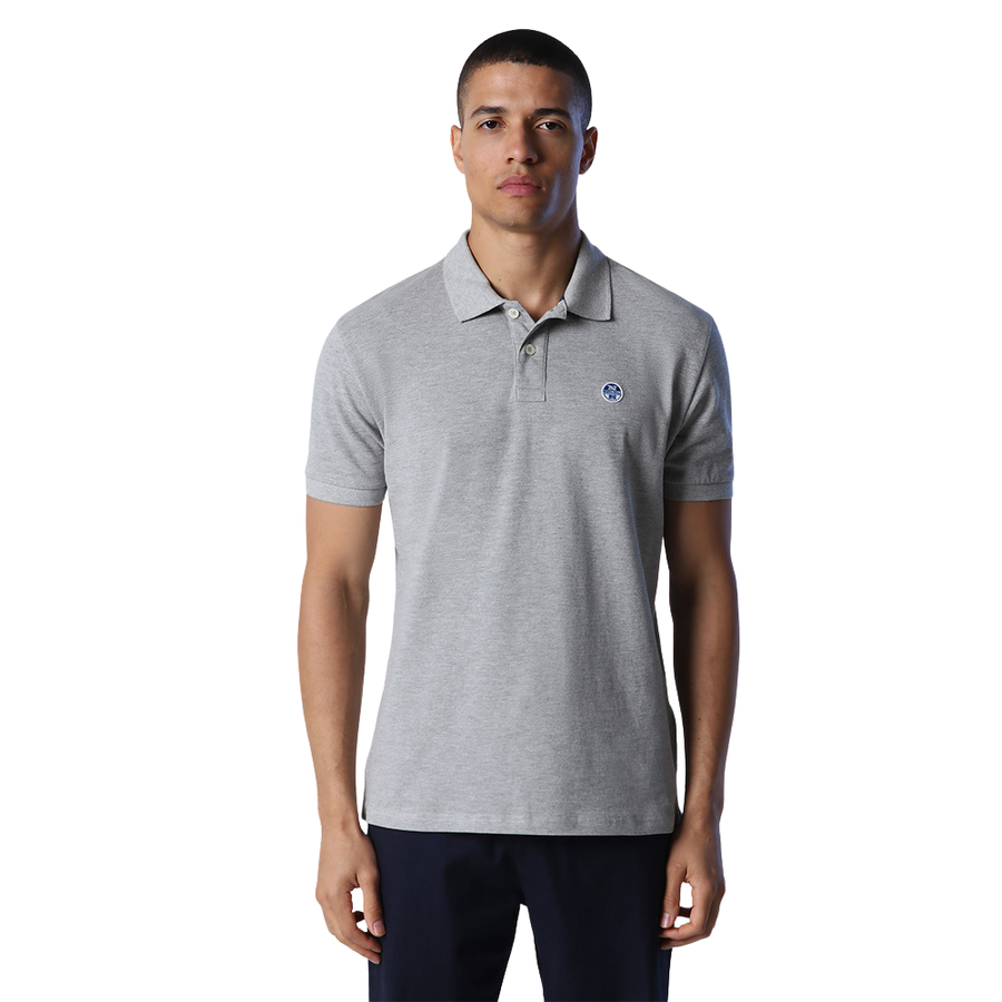 Polera Organic Piqué Medium Grey Melange
