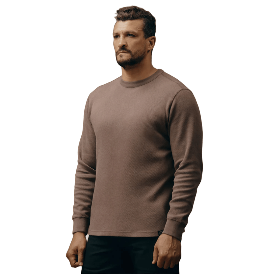 Polerón Waffle Knit Crewneck Brown