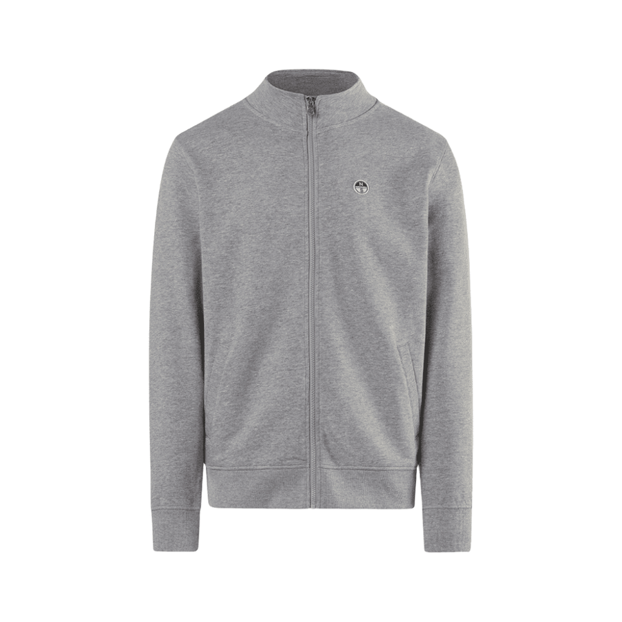 Polerón Full Zip Grey Melange