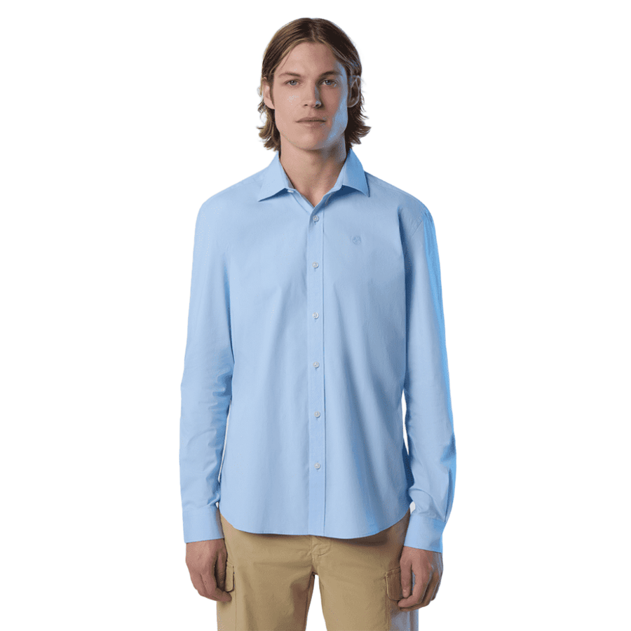 Camisa L/S Regular Spread Collar Light Blue