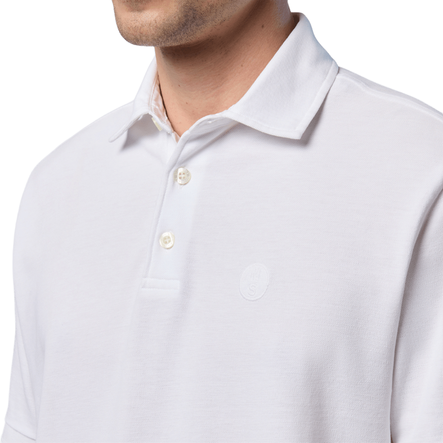 Polo Piqué S/S Logo White