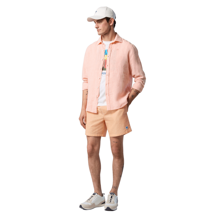 Camisa Spread Collar Regular Melon