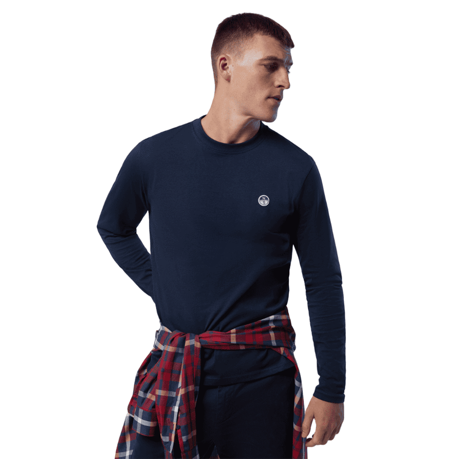 Polera L/S Basic Bollo Navy Blue