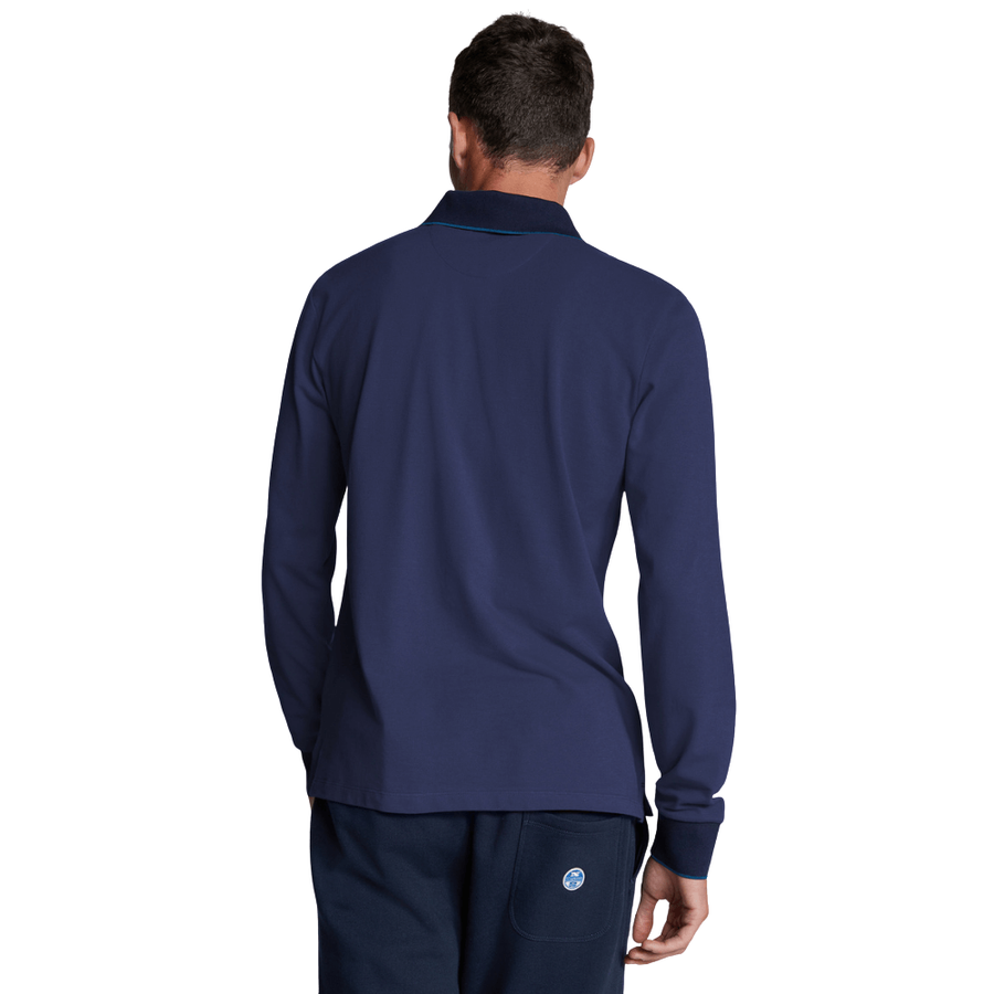 Polera Manga Larga Piqué Navy Blue