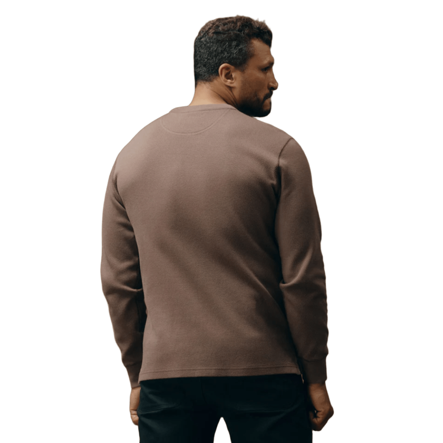 Polerón Waffle Knit Crewneck Brown