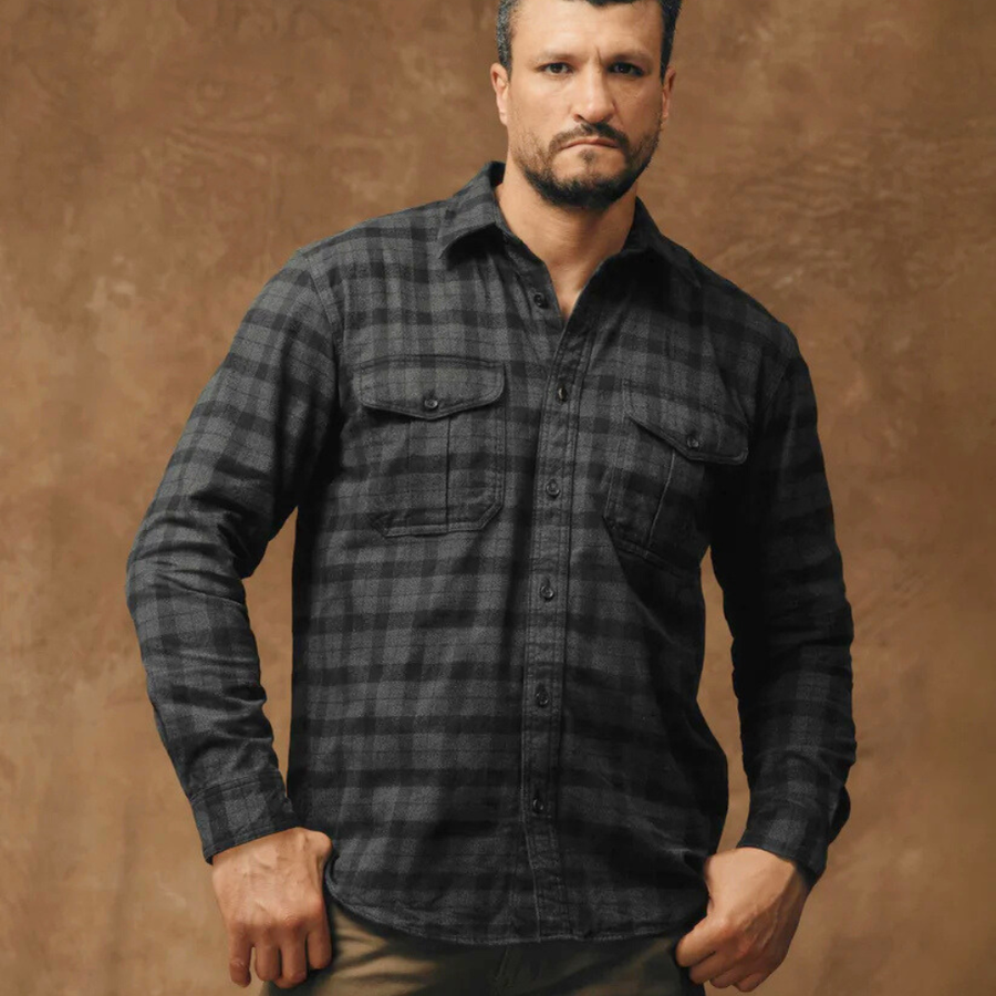 Camisa Alaskan Guide Heather Gray Black