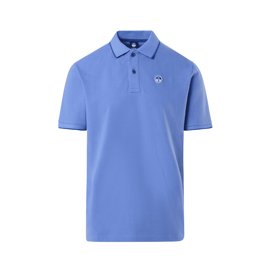 Polo Piqué S/S Contraste Wedgewood