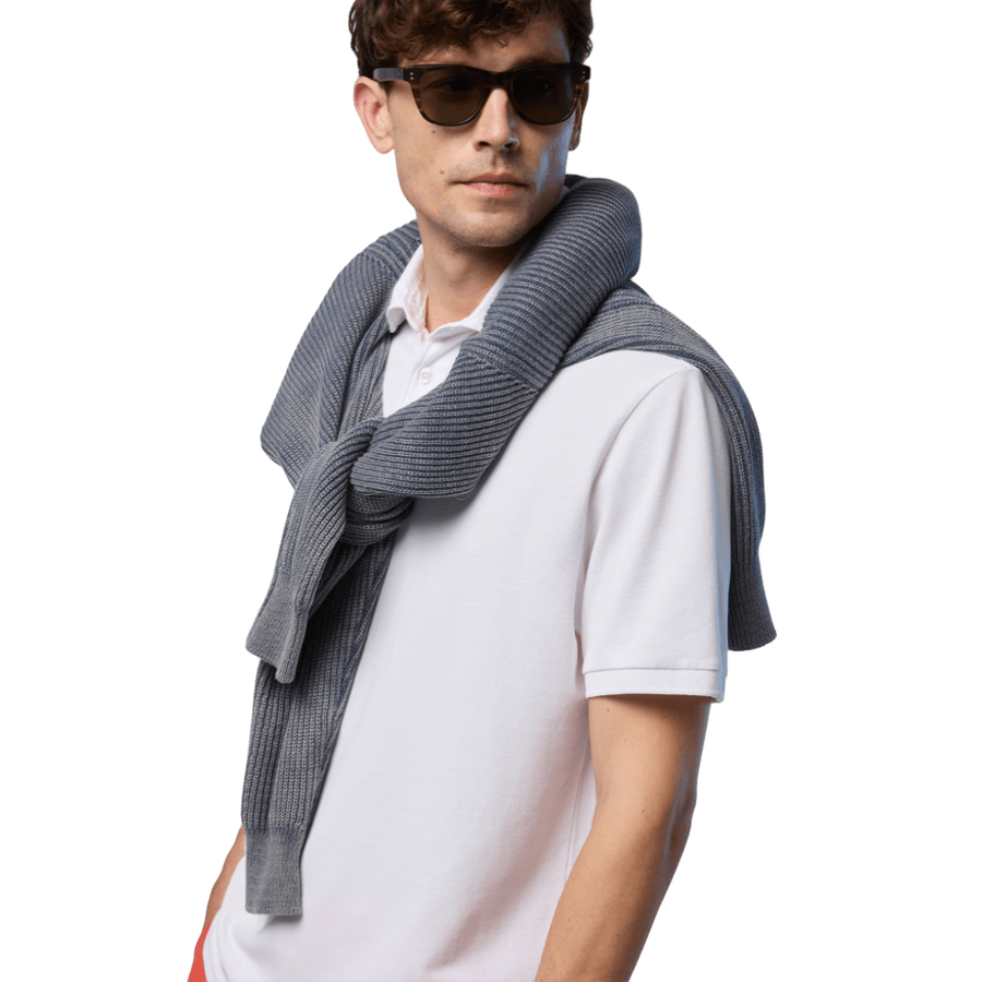 Polo Piqué S/S Logo White