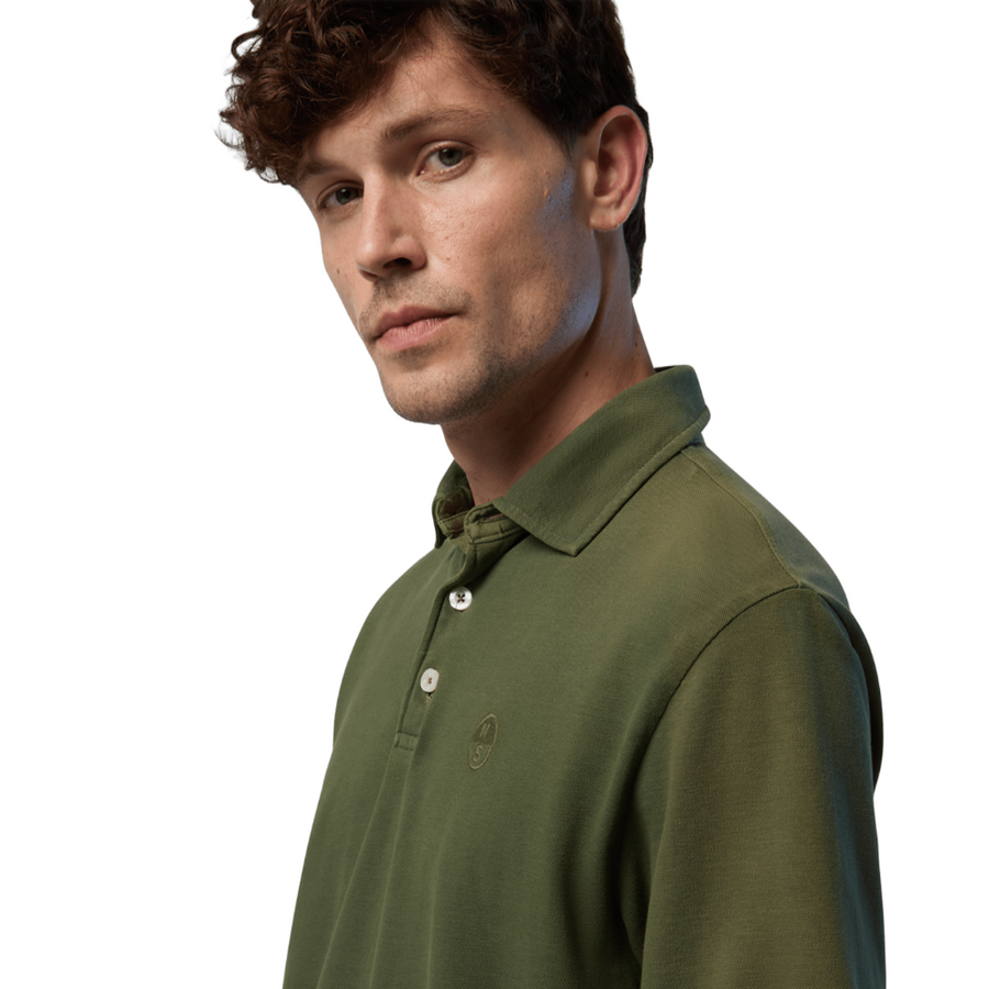 Polo Pique S/S Logo Deep Green