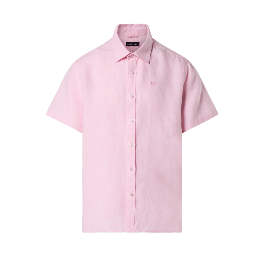 Camisa Spread Collar Flamingo Plume